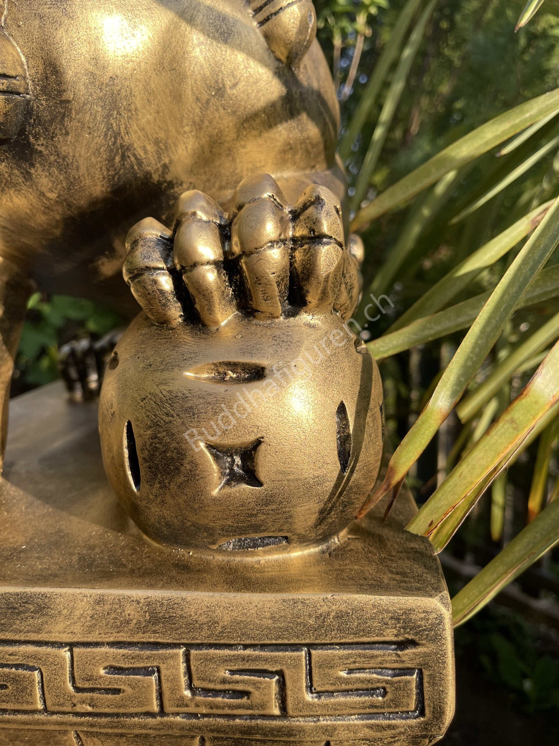 Buddha Statue Gross, Chinesischer Wächterlöwe 82 cm hoch 5