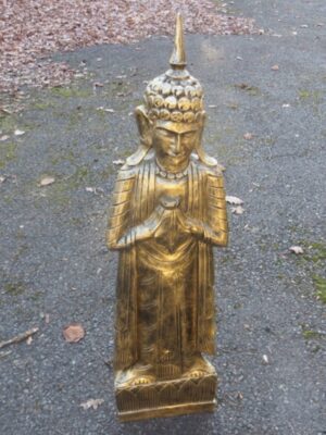 Deko Buddha, Tempelwächter in Gold XXL 110 cm hoch